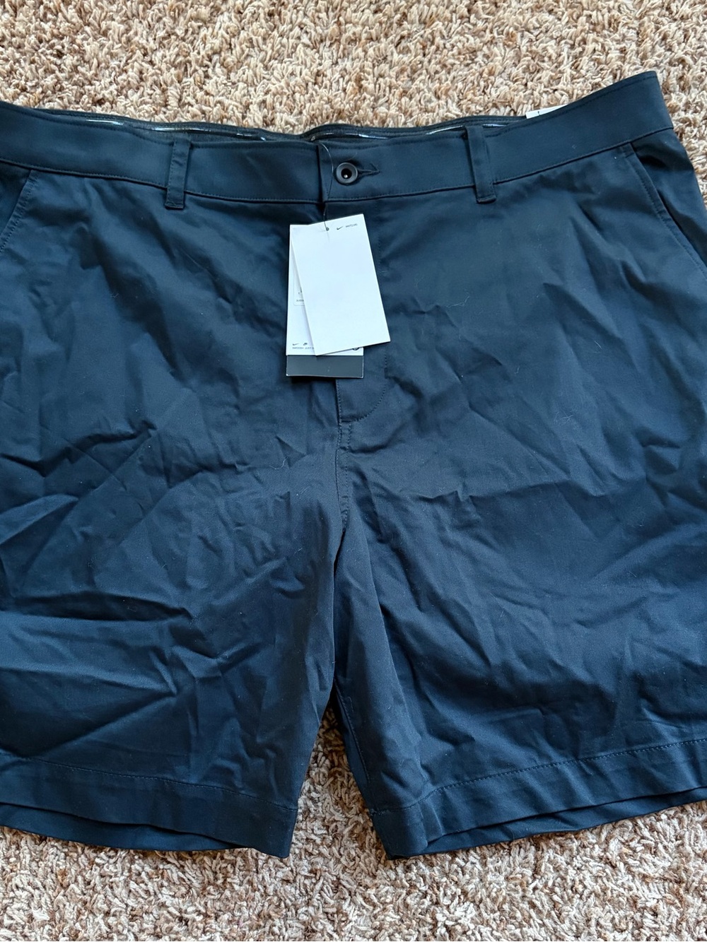 Nike Black Flat-Front Men's Shorts